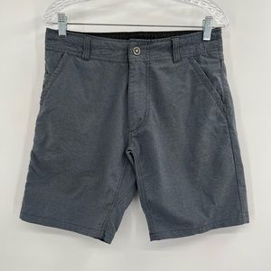 Kuhl Men Shorts Lightweight Gray Shift Amphibia Stretch Quick Dry Drawstring 32